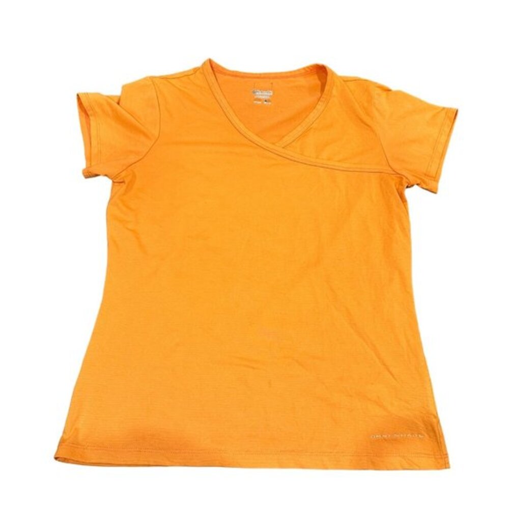 Columbia Omni Shade Orange Womens Athletic‎ Fitness Workout Shirt Small